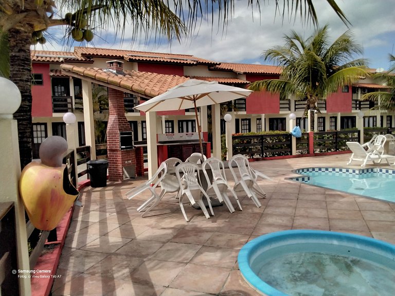 Duplex 2 Suites Taperapuan 200 mts da praia com churrasqueir